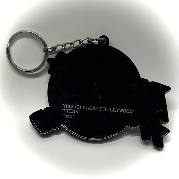 Vintage Planet Hollywood PVC Rubber Keychain Red/Blue Classic Globe Logo 90s - Picture 2 of 5